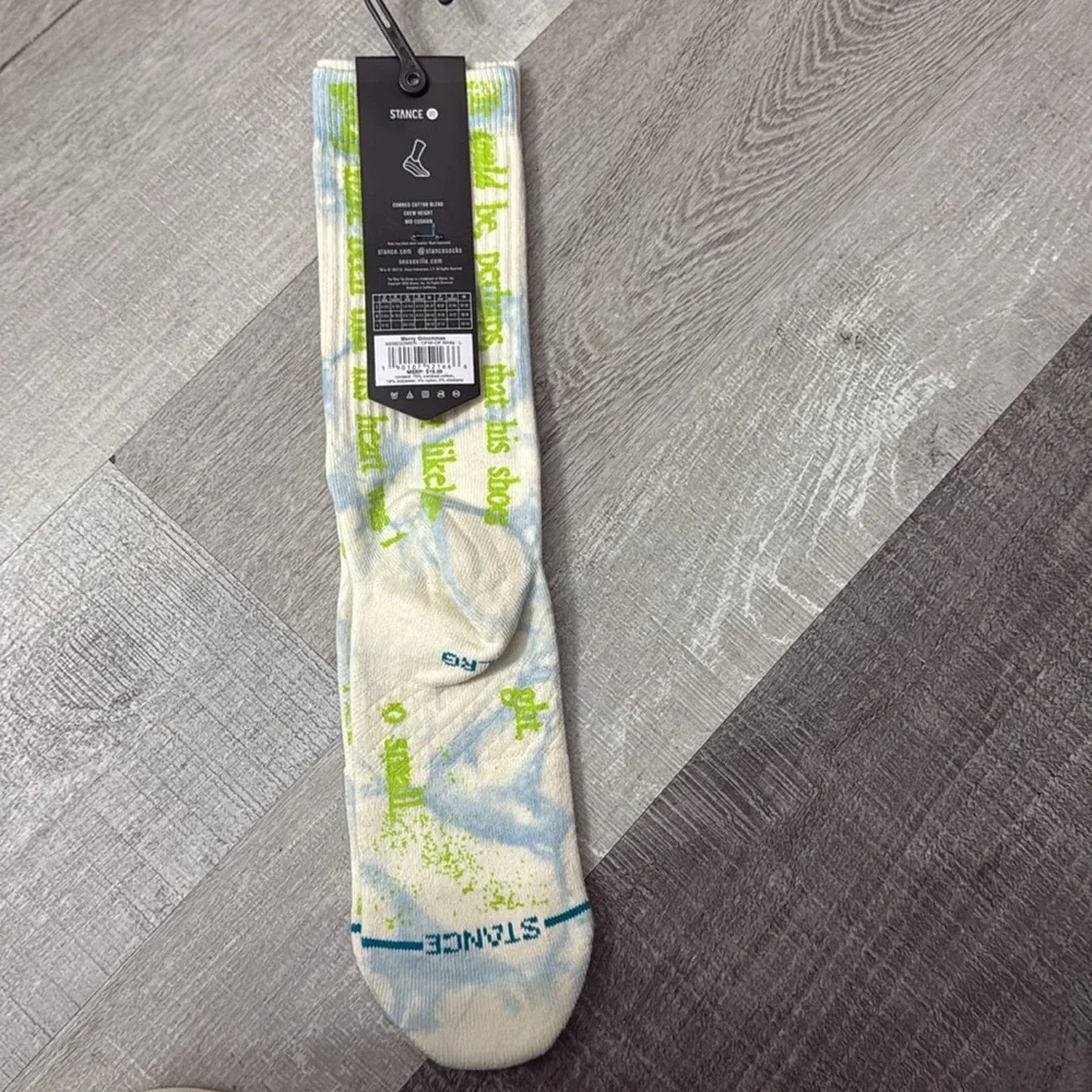 NWT Stance Dr Seuss Socks the grinch Christmas gift holiday - Picture 2 of 3